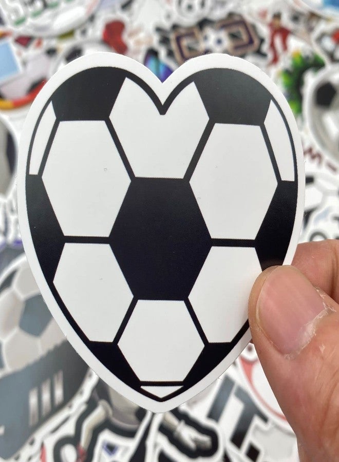 AOWDIAO 100 Pieces Soccer Stickers, Vinyl Waterproof Stickers Pack, Soccer Gifts, Party Favors & Decorations - Image 5